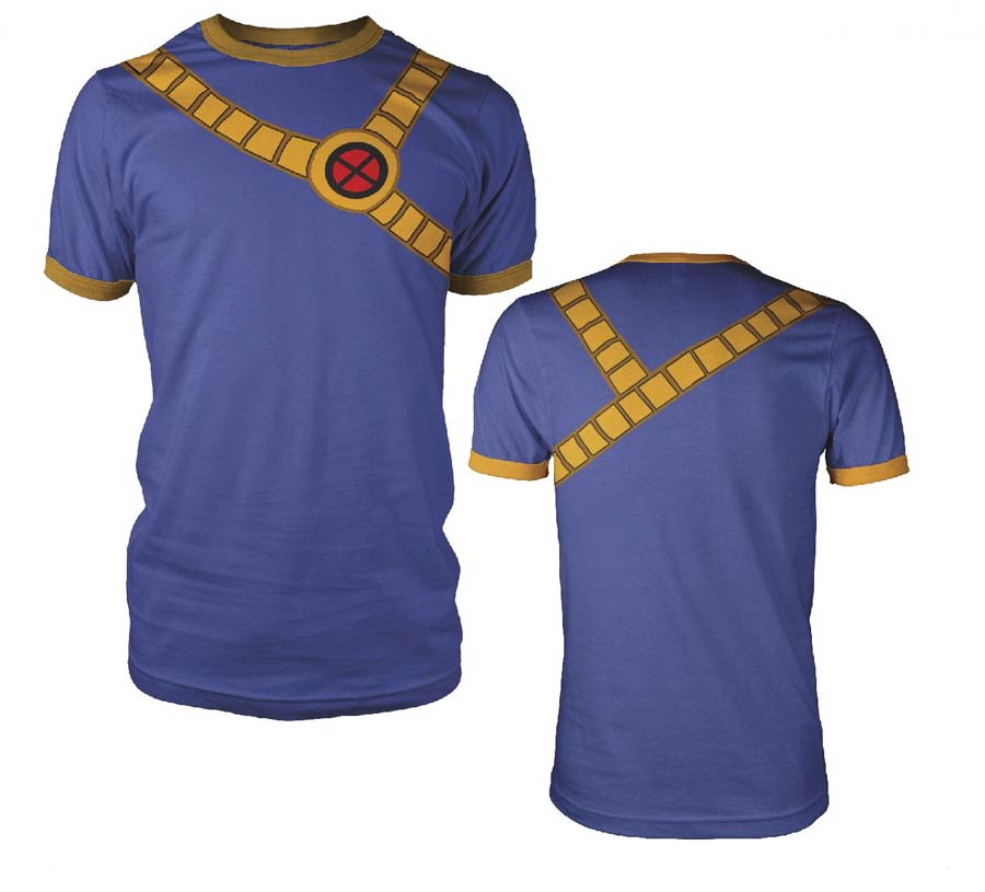 Cyclops All Over X-Men Uniform T-Shirt Large
