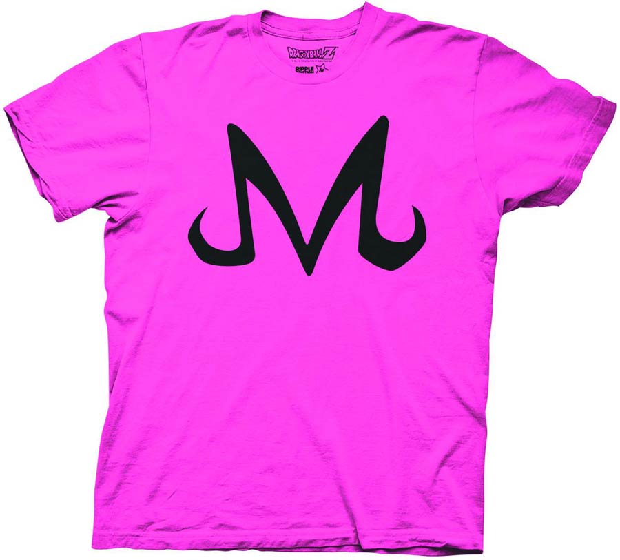Dragon Ball Z Majin Buu Symbol Pink T-Shirt Large