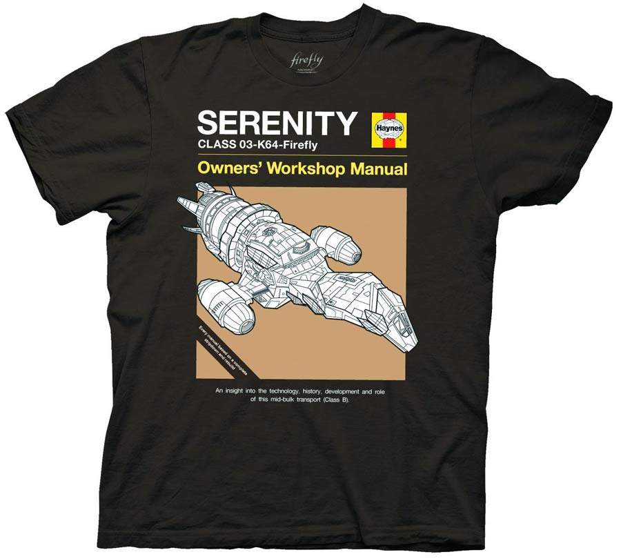 Firefly Haynes Manual Serenity Brown T-Shirt Large