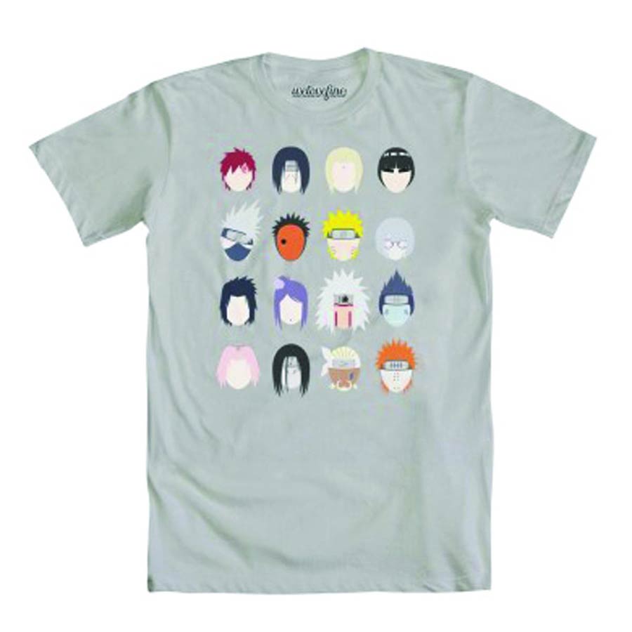 Naruto Iconic Silver T-Shirt Large