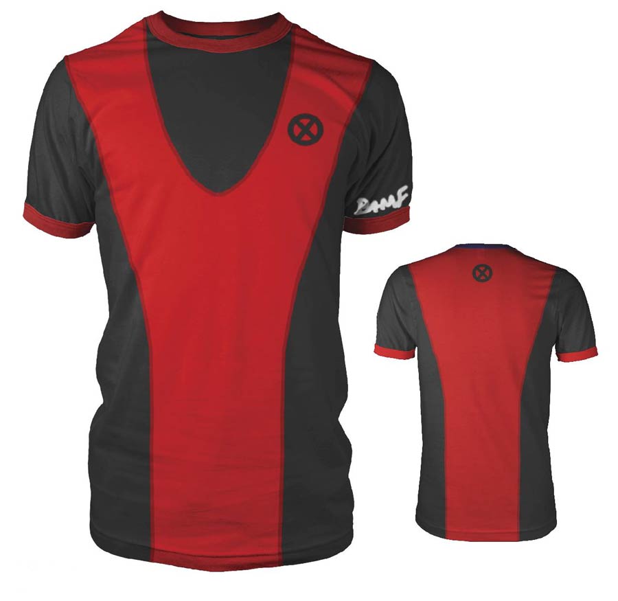 Nightcrawler All Over X-Men Uniform T-Shirt Large