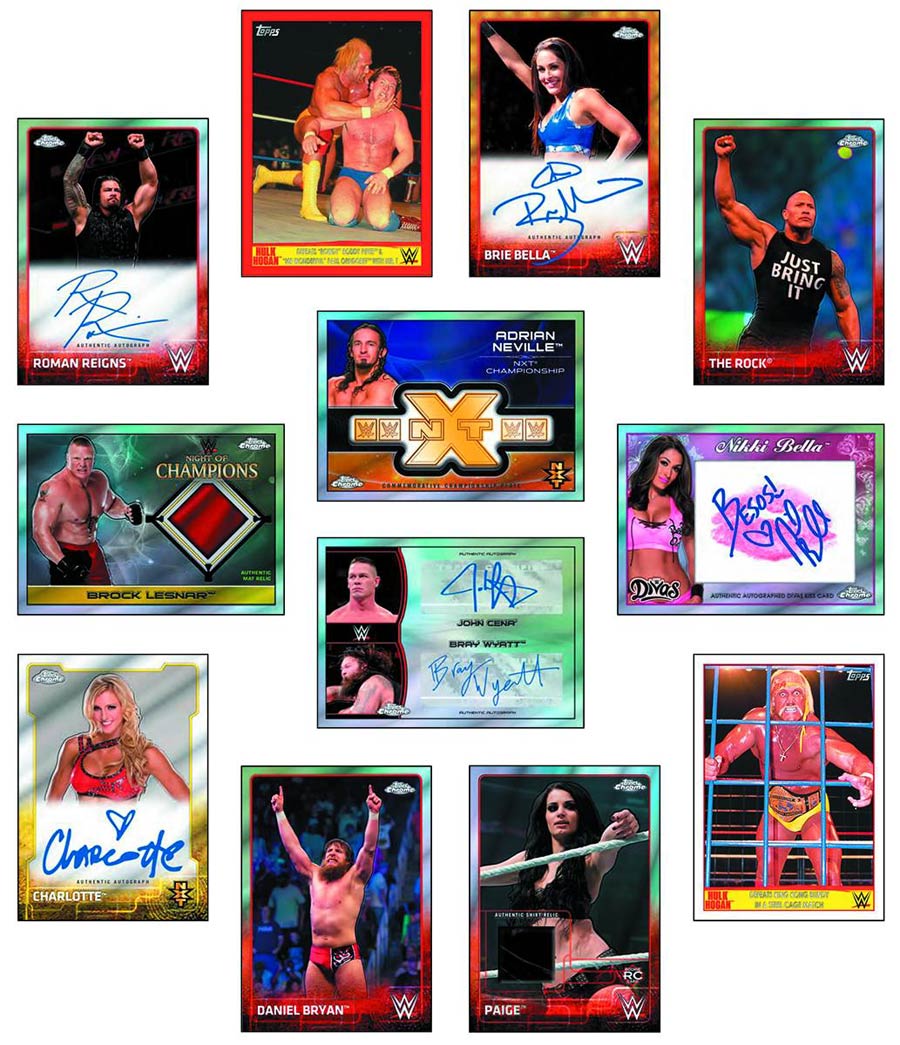 Topps 2015 Chrome WWE Trading Cards Box