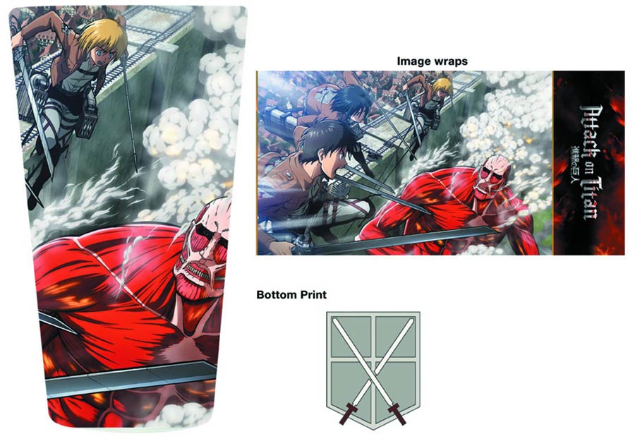 Attack On Titan 2-Pack Pint Glass Set