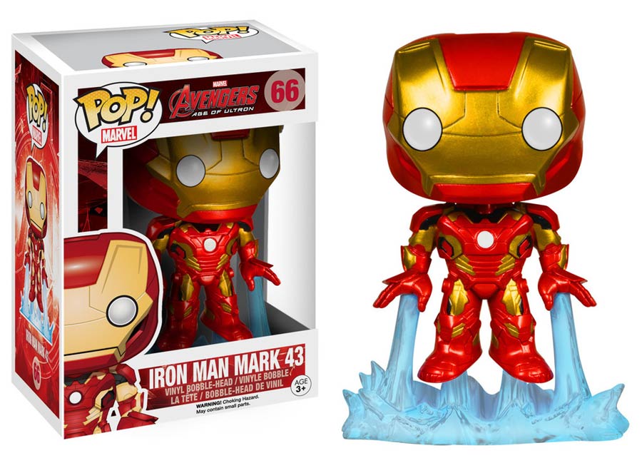 POP Marvel 66 Avengers Age Of Ultron Iron Man Mark 43 Bobble Head