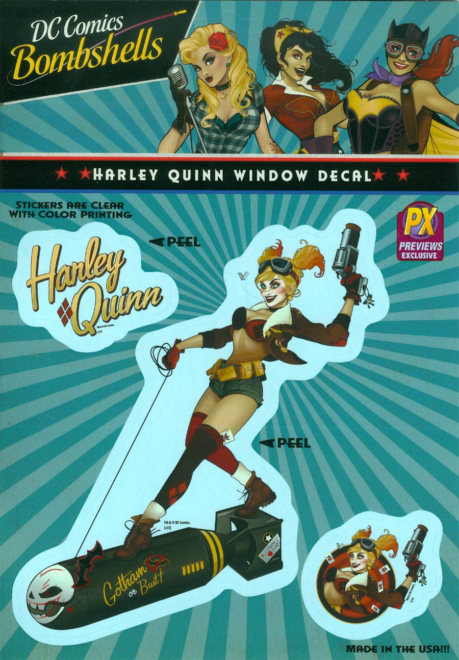 DC Bombshells Previews Exclusive Vinyl Decal - Harley Quinn