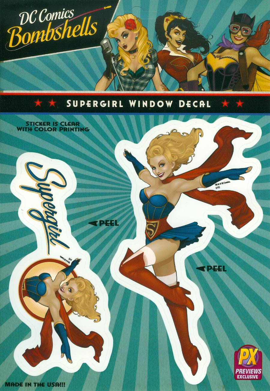 DC Bombshells Previews Exclusive Vinyl Decal - Supergirl