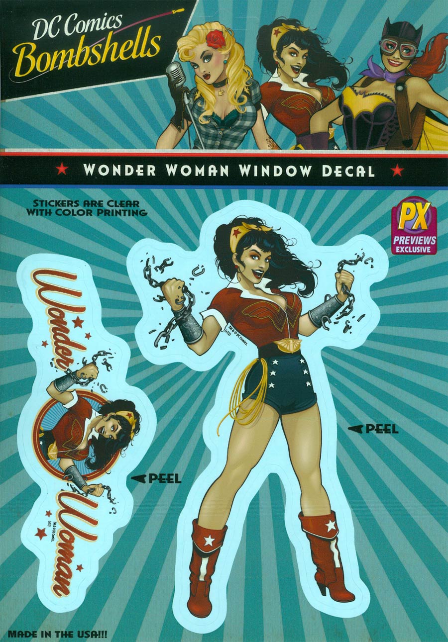 DC Bombshells Previews Exclusive Vinyl Decal - Wonder Woman