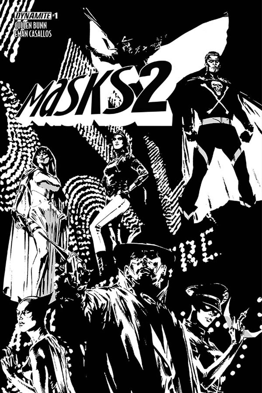 Masks 2 #1 Cover H Incentive Butch Guice Black & White Cover