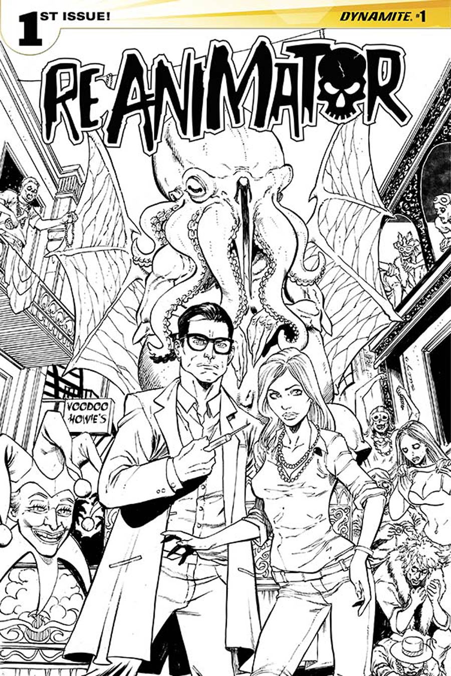 Re-Animator #1 Cover F Incentive Tim Seeley Black & White Cover