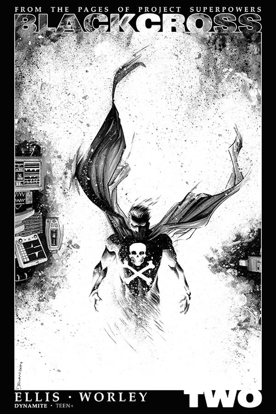 Project Superpowers Blackcross #2 Cover F Incentive Declan Shalvey Black & White Cover