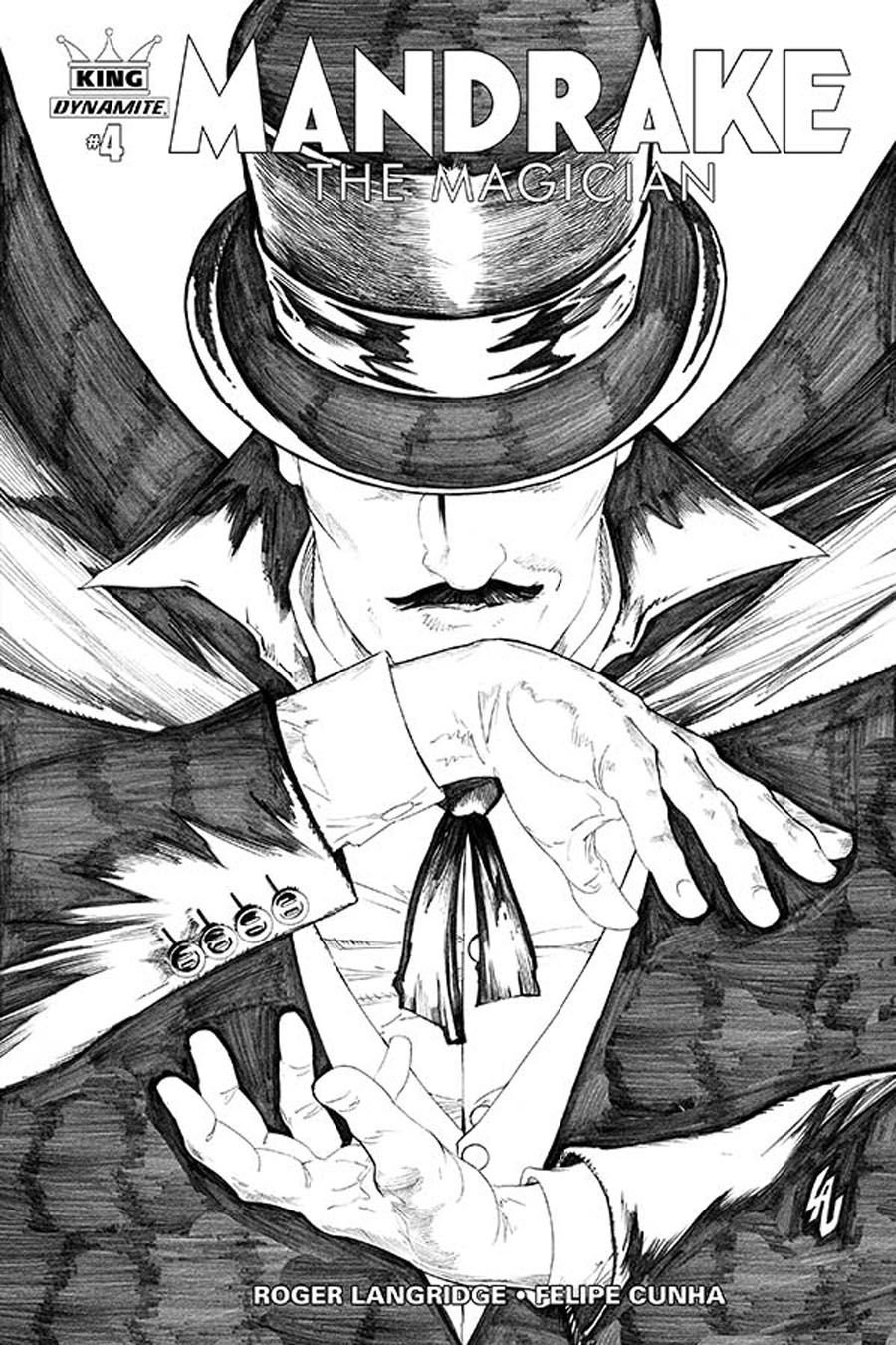 King Mandrake The Magician #4 Cover B Incentive Jonathan Lau Black & White Cover