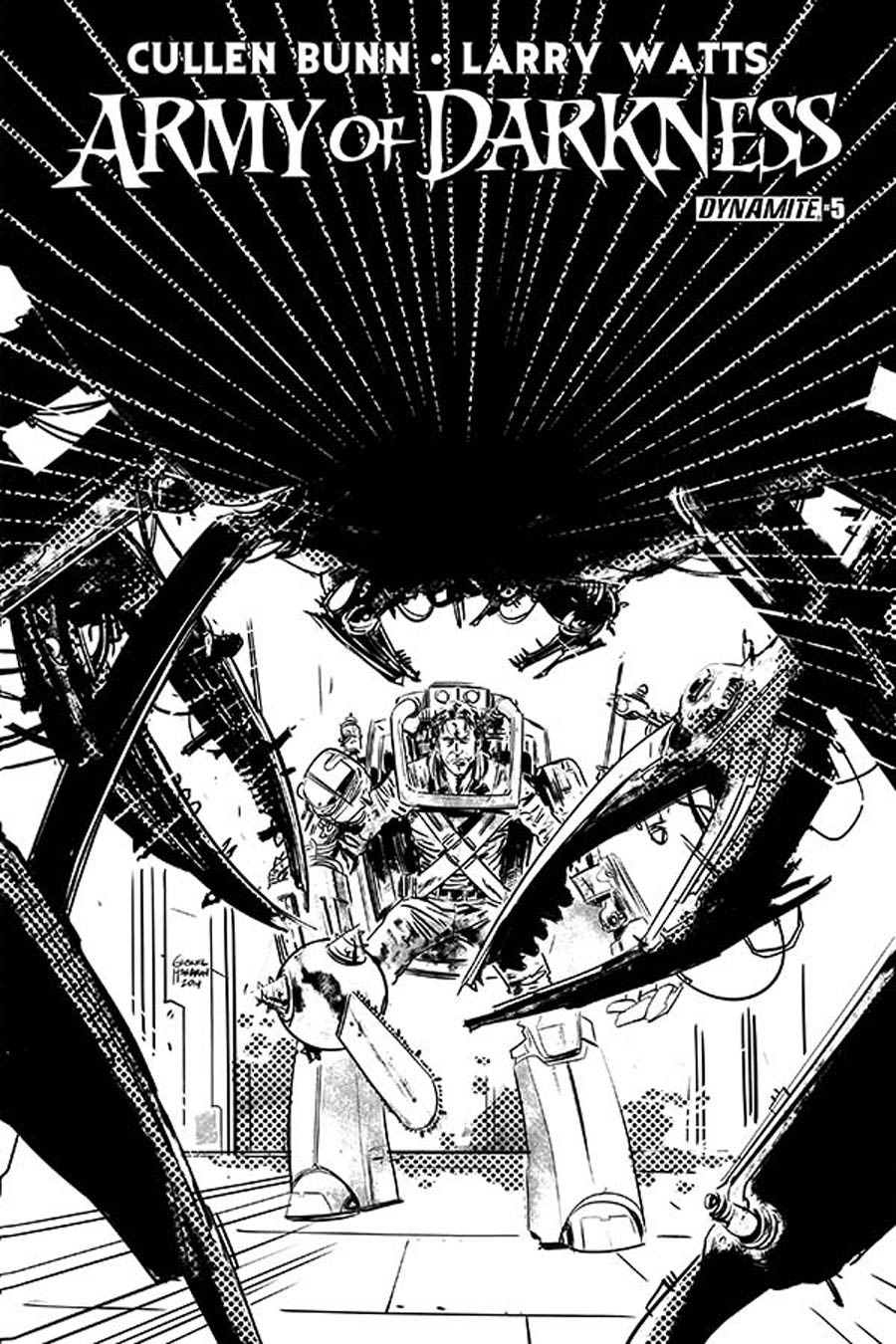 Army Of Darkness Vol 4 #5 Cover D Incentive Gabriel Hardman Black & White Cover