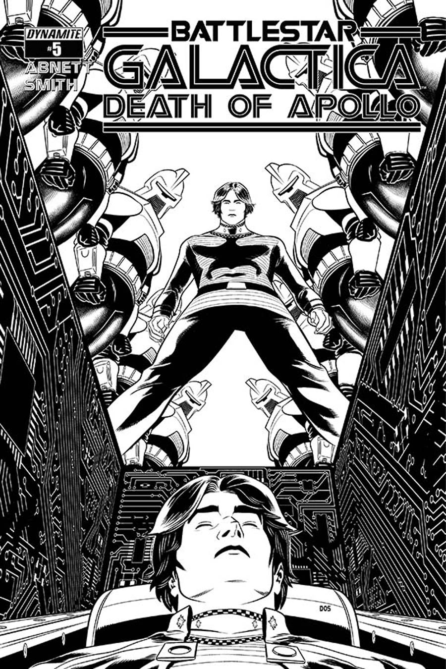 Battlestar Galactica Death Of Apollo #5 Cover E Incentive Dietrich Smith Black & White Cover