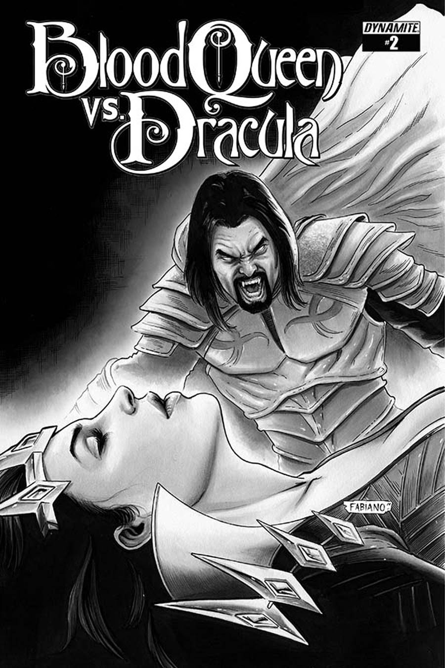 Blood Queen vs Dracula #2 Cover D Incentive Fabiano Neves Black & White Cover