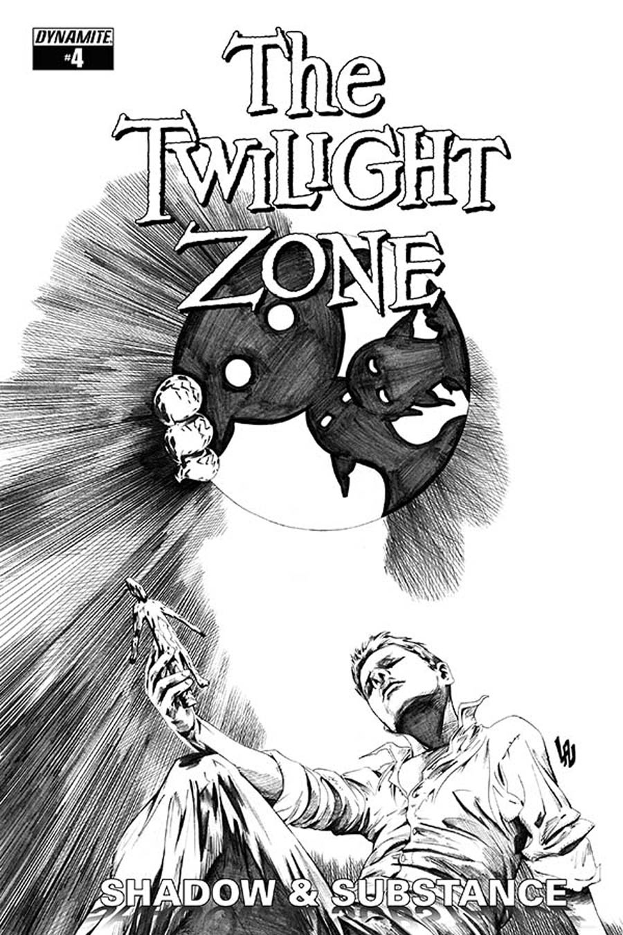 Twilight Zone Shadow & Substance #4 Cover E Incentive Jonathan Lau Black & White Cover