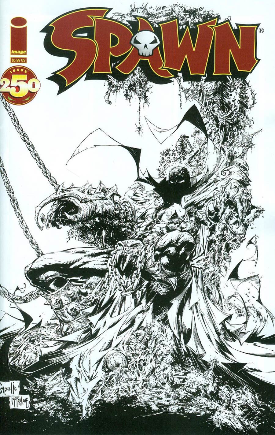 Spawn #250 Cover H Incentive Greg Capullo Sketch Cover