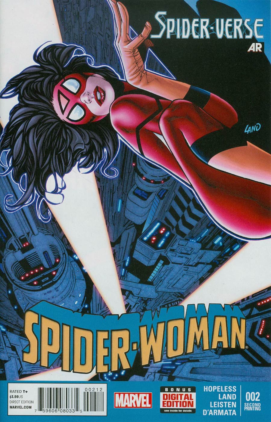 Spider-Woman Vol 5 #2 Cover D 2nd Ptg Greg Land Variant Cover (Spider-Verse Tie-In)