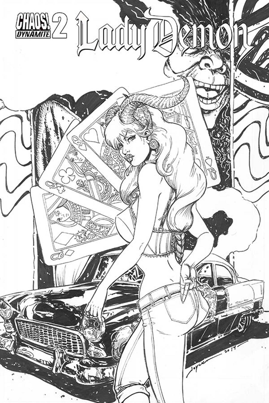 Lady Demon Vol 2 #2 Cover D Incentive Joyce Chin Black & White Cover
