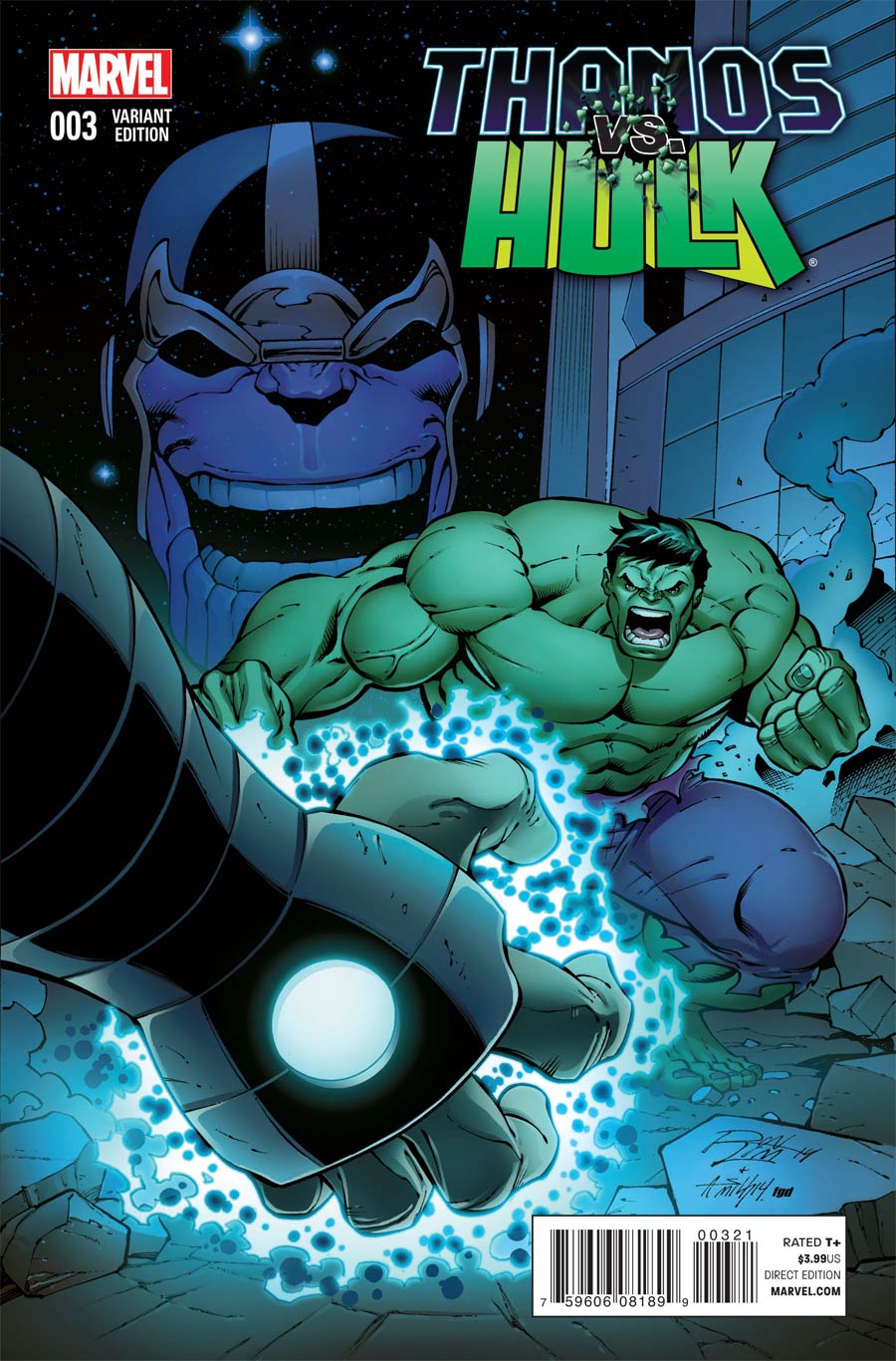 Thanos vs Hulk #3 Cover B Incentive Ron Lim Variant Cover