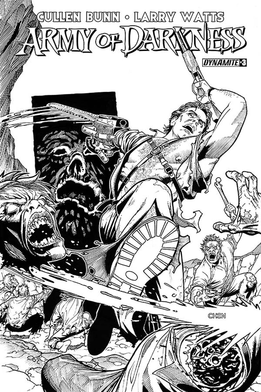 Army Of Darkness Vol 4 #3 Cover E Incentive Sean Chen Black & White Cover