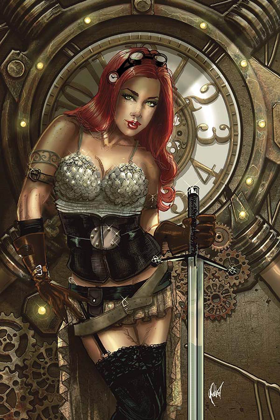 Legenderry Red Sonja #1 Cover F Rare Cedric Poulat Virgin Incentive Cover