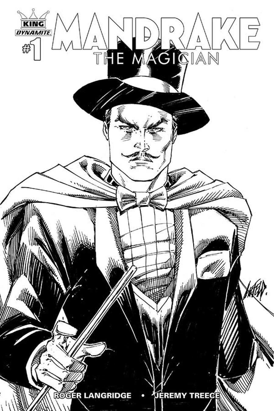 King Mandrake The Magician #1 Cover E Incentive Rob Liefeld Black & White Variant Cover