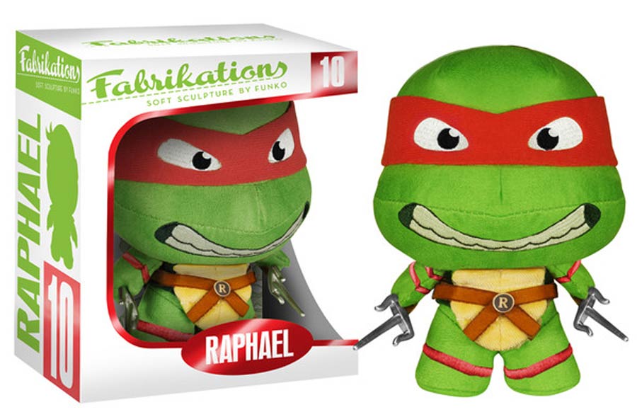 Fabrikations 10 Teenage Mutant Ninja Turtles Raphael 6-Inch Sculpted Plushie
