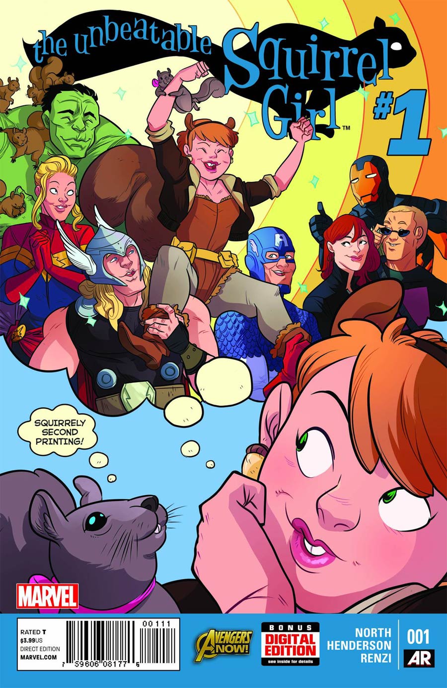 Unbeatable Squirrel Girl #1 Cover E 2nd Ptg Erica Henderson Variant Cover