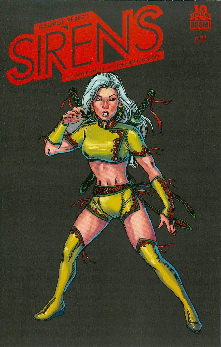 George Perezs Sirens #3 Cover B Incentive George Perez Character Spotlight Virgin Variant Cover