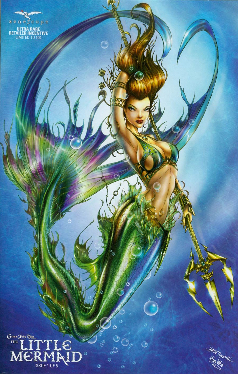 Grimm Fairy Tales Presents Little Mermaid #1 Cover E Incentive Jamie Tyndall Ultra-Rare Variant Cover
