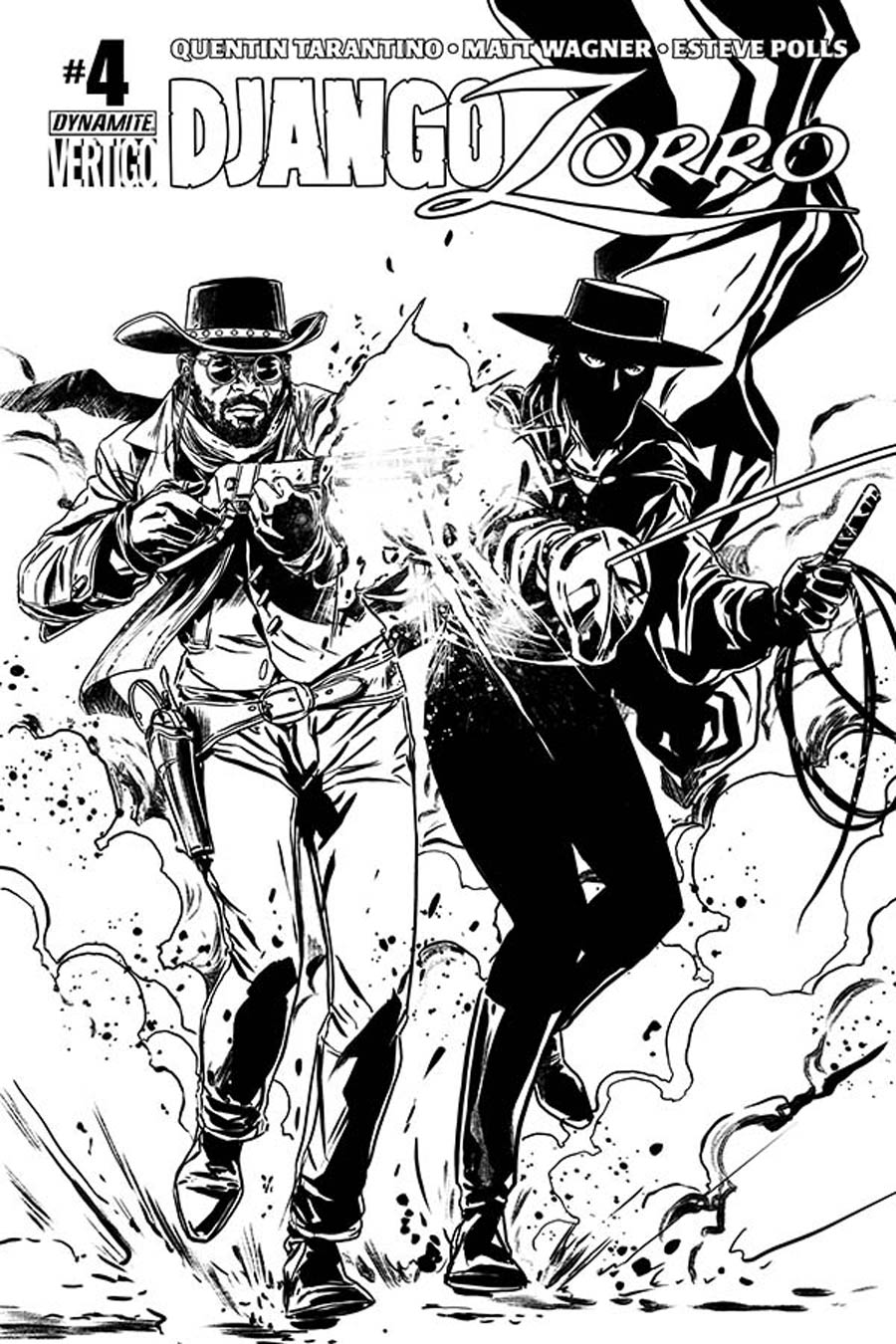 Django Zorro #4 Cover E Incentive Marc Laming Black & White Cover