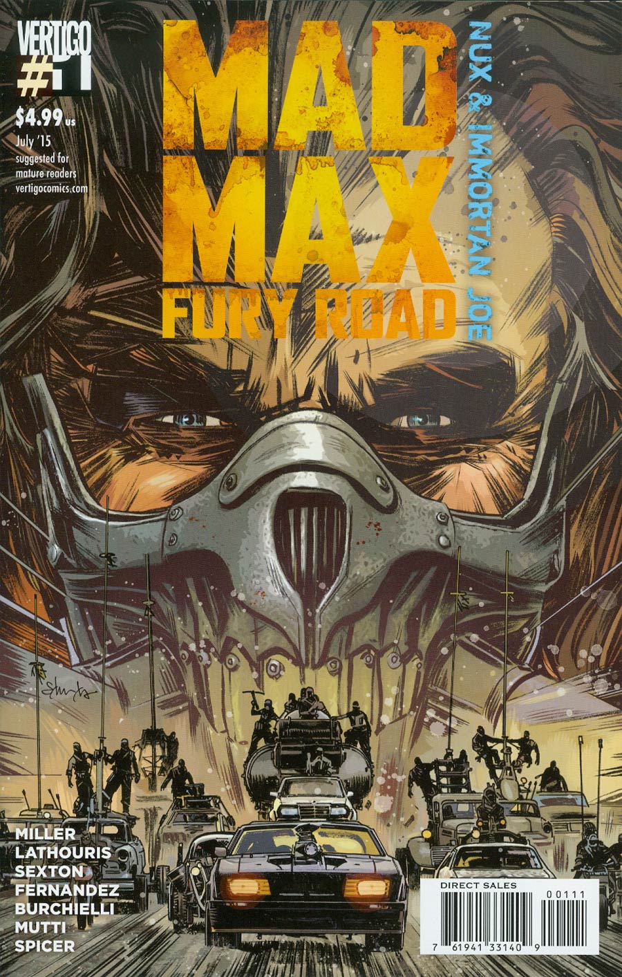 Mad Max Fury Road Nux & Immortan Joe #1 Cover A 1st Ptg