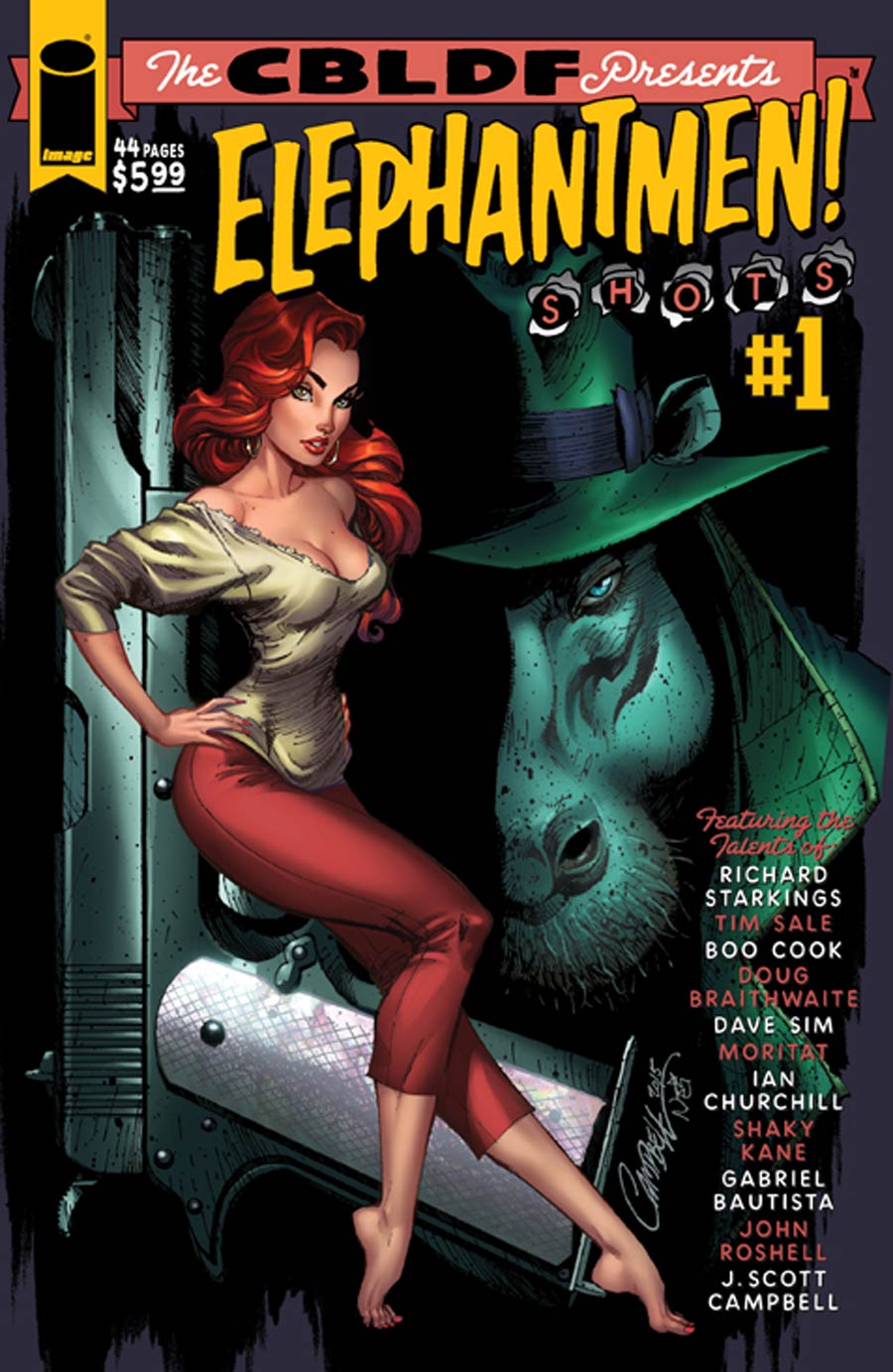 CBLDF Presents Elephantmen Shots #1 Cover A Regular J Scott Campbell Cover