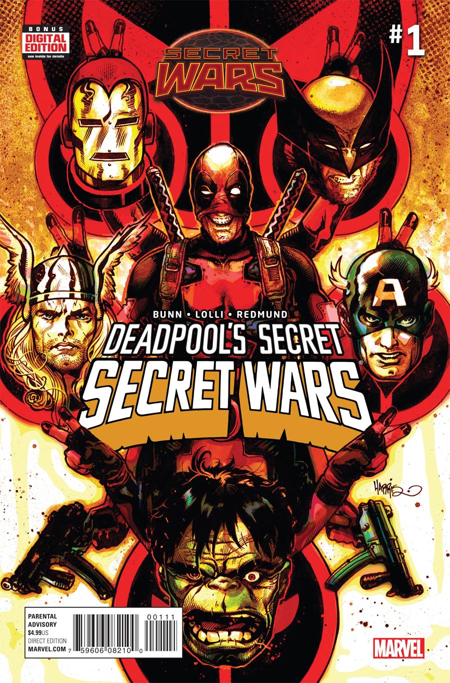 Deadpools Secret Secret Wars #1 Cover A Regular Tony Harris Cover (Secret Wars Warzones Tie-In)