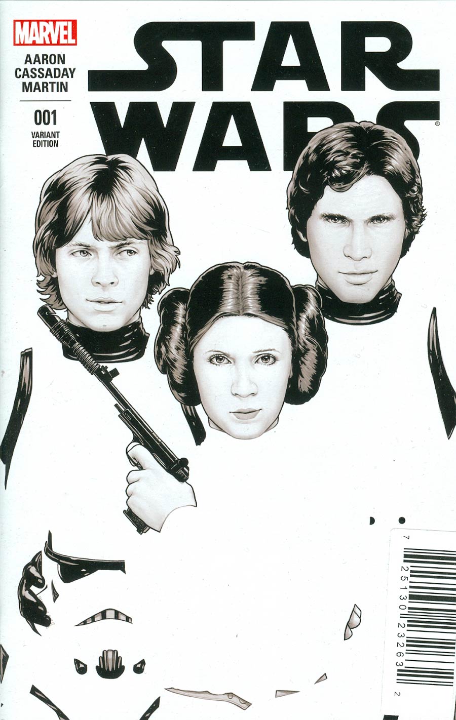 Star Wars Vol 4 #1 Cover Z-Z-I DF Comicxposure Exclusive John Tyler Christopher Black & White Variant Cover