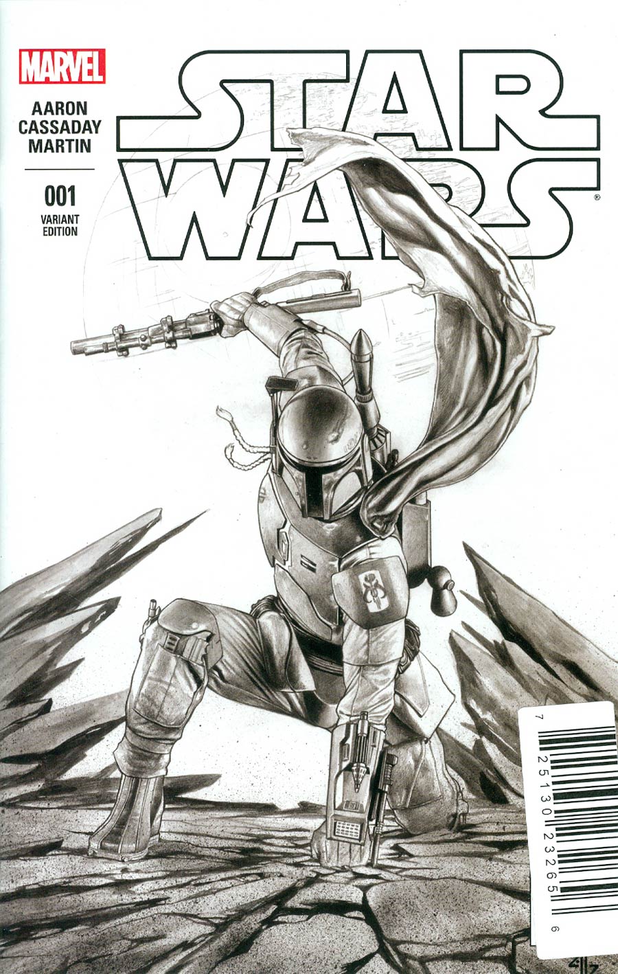 Star Wars Vol 4 #1 Cover Z-Z-L DF Forbidden Planet Exclusive Adi Granov Black & White Variant Cover