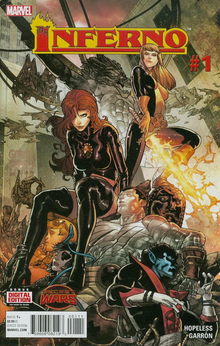 Inferno #1 Cover A Regular Javier Garron Cover (Secret Wars Warzones Tie-In)