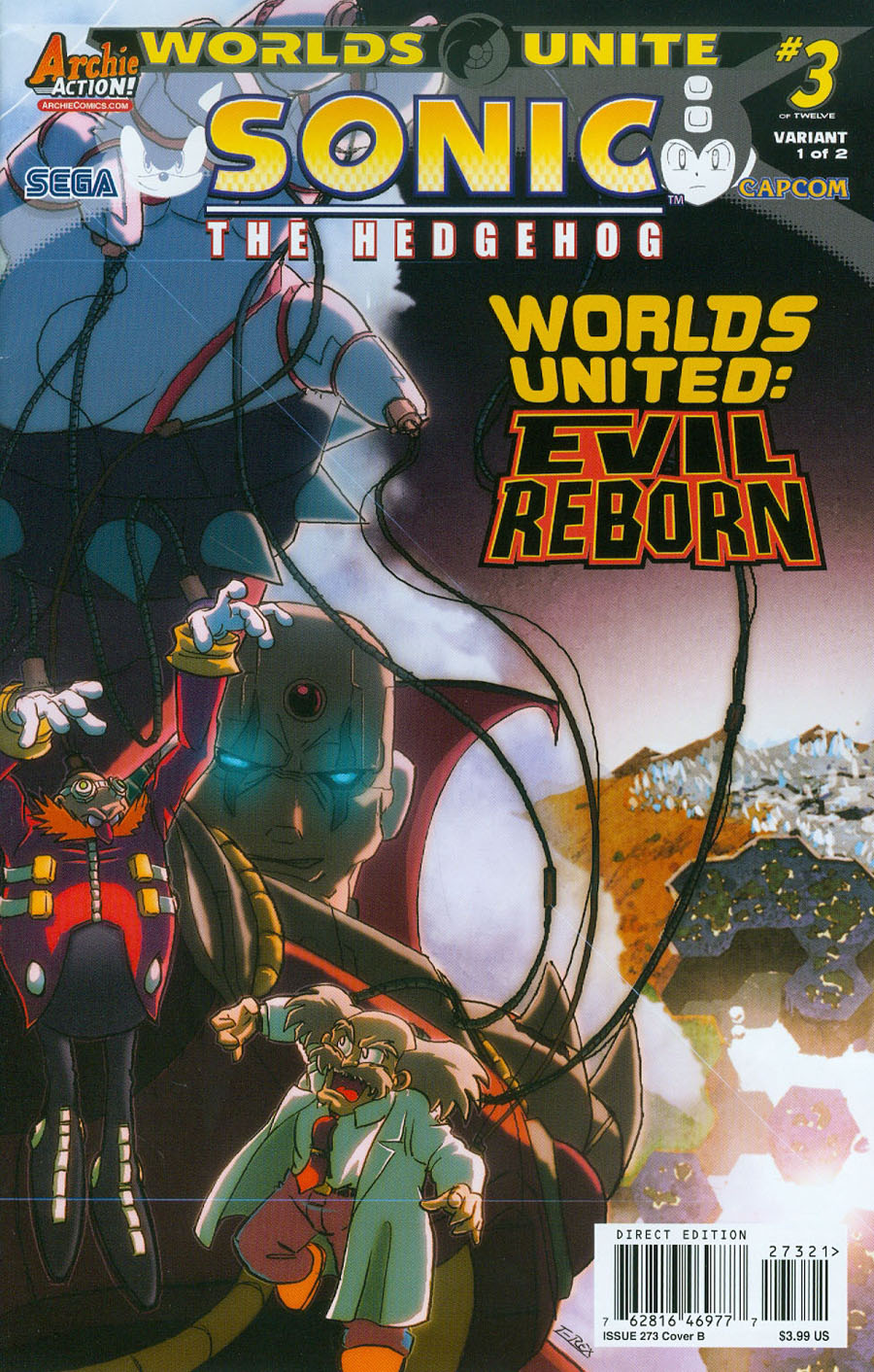 Sonic The Hedgehog Vol 2 #273 Cover B Variant T.Rex Villain Cover (Worlds Unite Part 3)