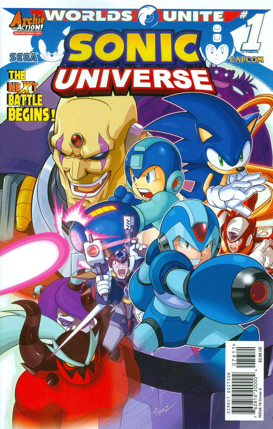 Sonic Universe #76 Cover A Regular Patrick Spaz Spaziante Cover (Worlds Unite Part 1)