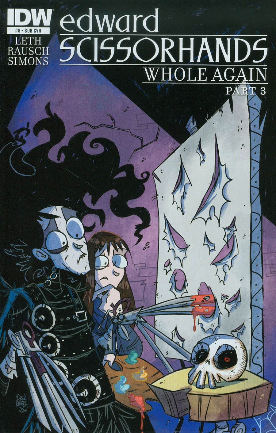 Edward Scissorhands #8 Cover B Variant Drew Rausch Subscription Cover