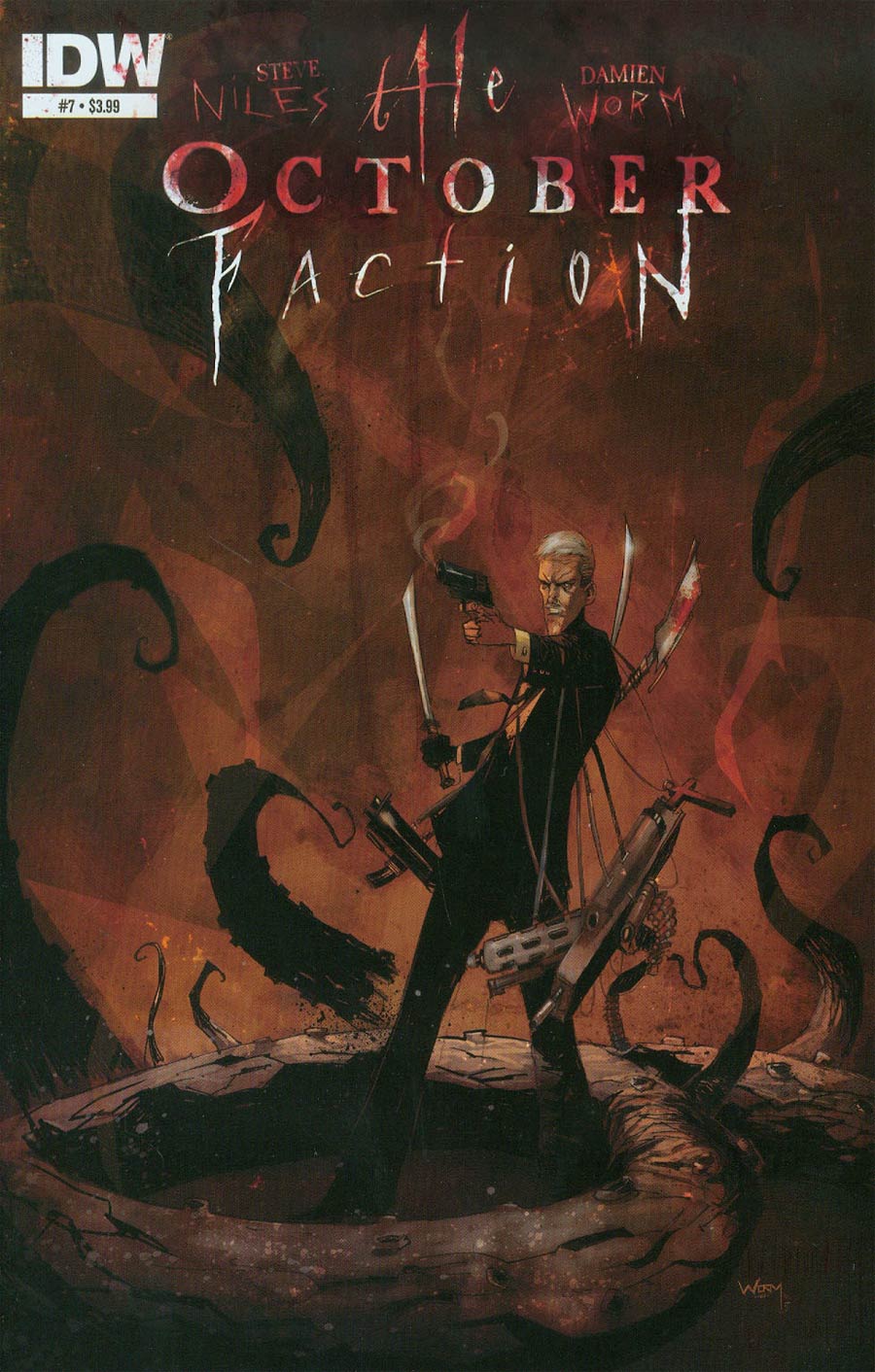 October Faction #7 Cover A Regular Damien Worm Cover