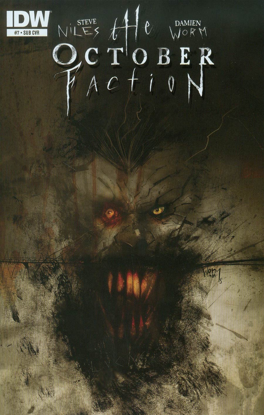 October Faction #7 Cover B Variant Damien Worm Subscription Cover