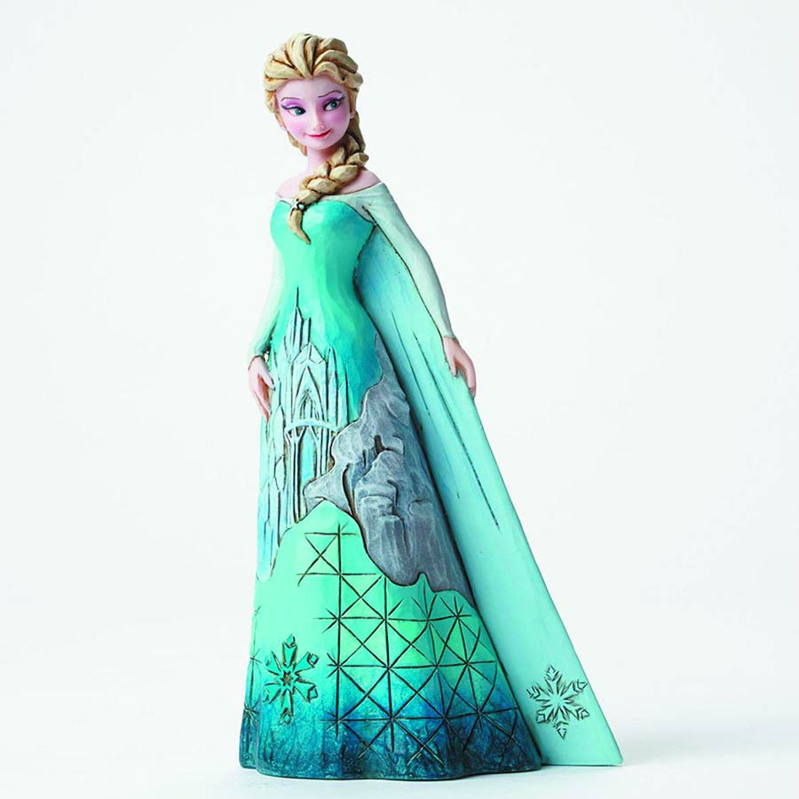 Disney Traditions Frozen Elsa With Ice Castle Dress Figurine
