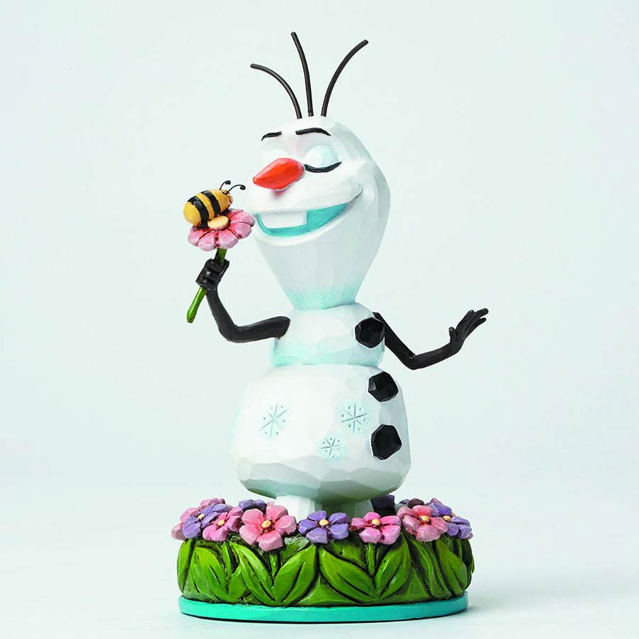 Disney Traditions Frozen Olaf With Flowers Figurine