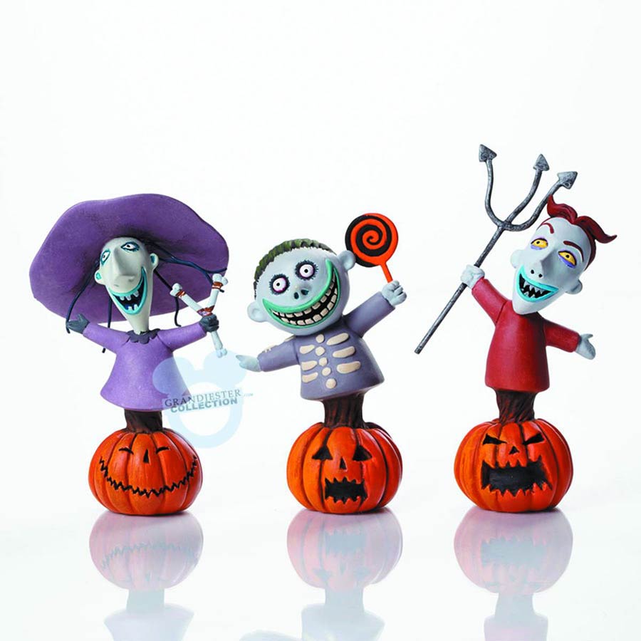 Grand Jester Nightmare Before Christmas Lock Shock Barrel Mini Bust Set
