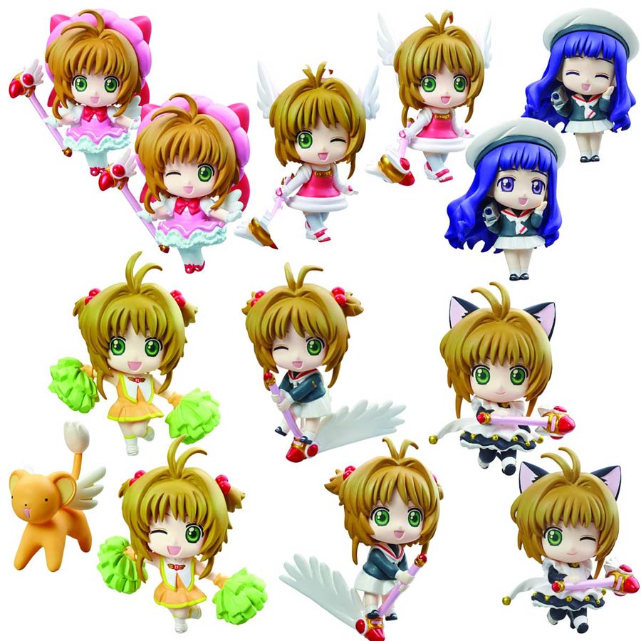 Card Captor Sakura PS Petit Chara Land Release The Seal Trading Figure 6-Piece Display