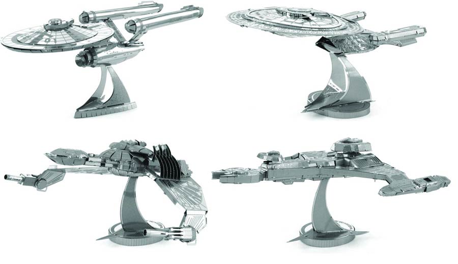 Metalearth Star Trek Vehicle Model 10-Piece Display