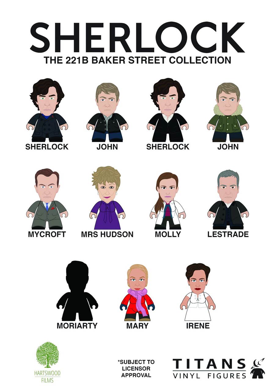 Sherlock Titans Mini Figure Series 1 Blind Mystery Box 20-Piece Display