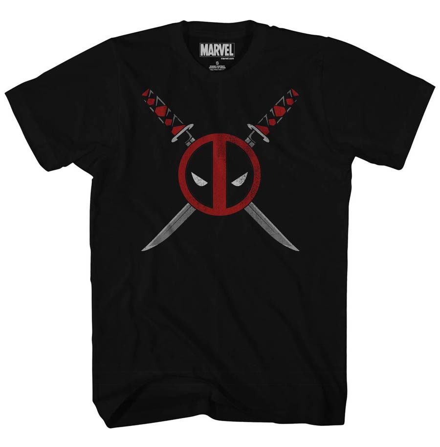 Deadpool The Merc Black T-Shirt Large