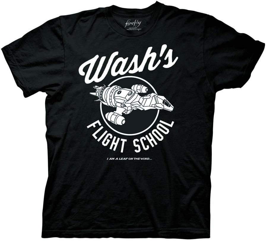 Firefly Washs Flight School Brown T-Shirt Large